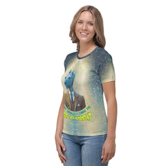 Whimsical Mountain Goat Women's Crew Neck T-Shirt