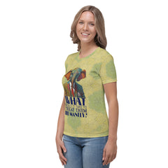 Laid-Back Sloth Beach Lounger All-Over Print Women's Crew Neck T-Shirt