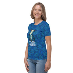 Vibrant Vulture DJ All-Over Print Women's Crew Neck T-Shirt