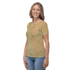 Casual Elegance with Women's Corduroy Comfort Crew Neck Tee