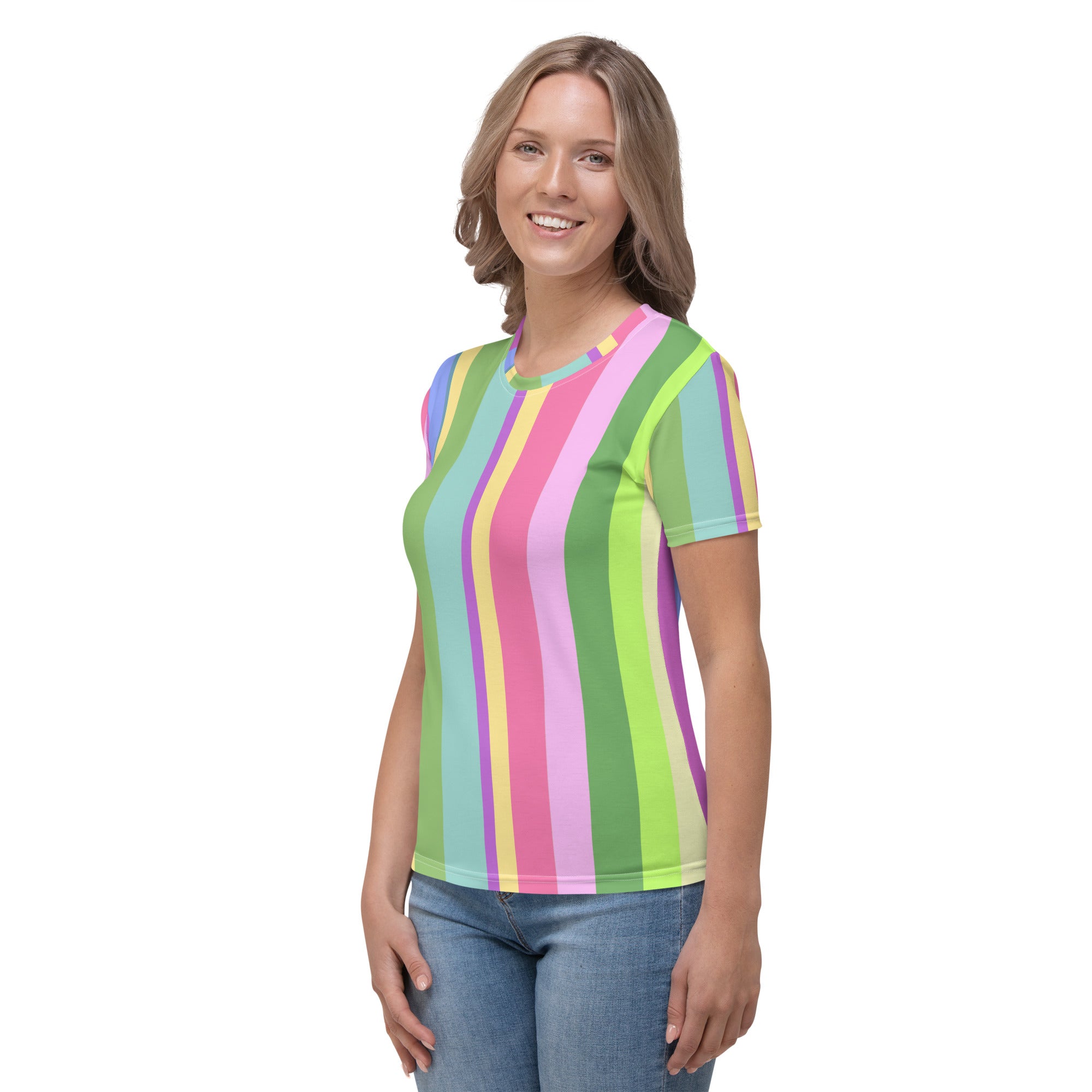 Casual and stylish Sunset Horizon Women's T-Shirt with crew neck detailing.