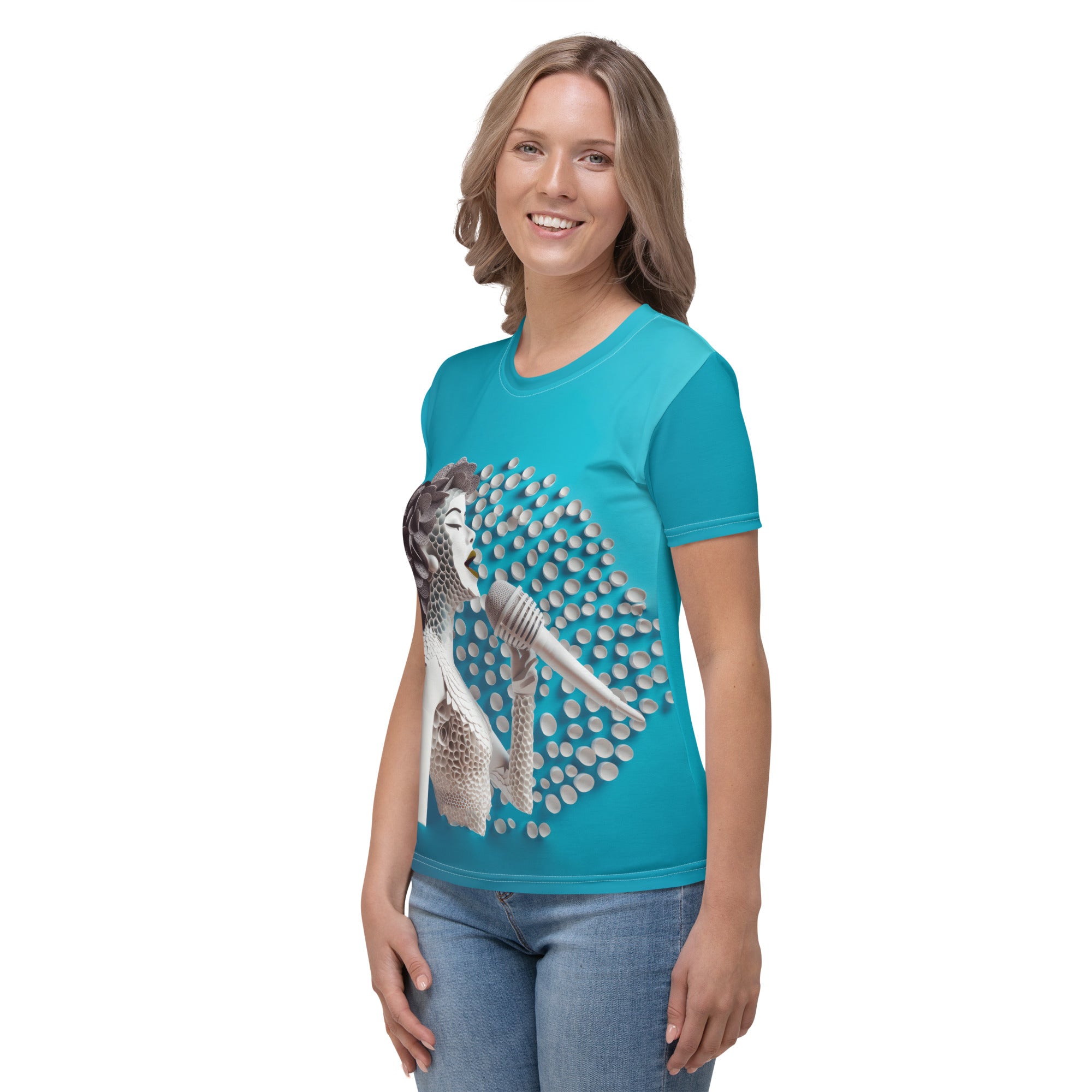 Vinyl Groove women's t-shirt in casual setting