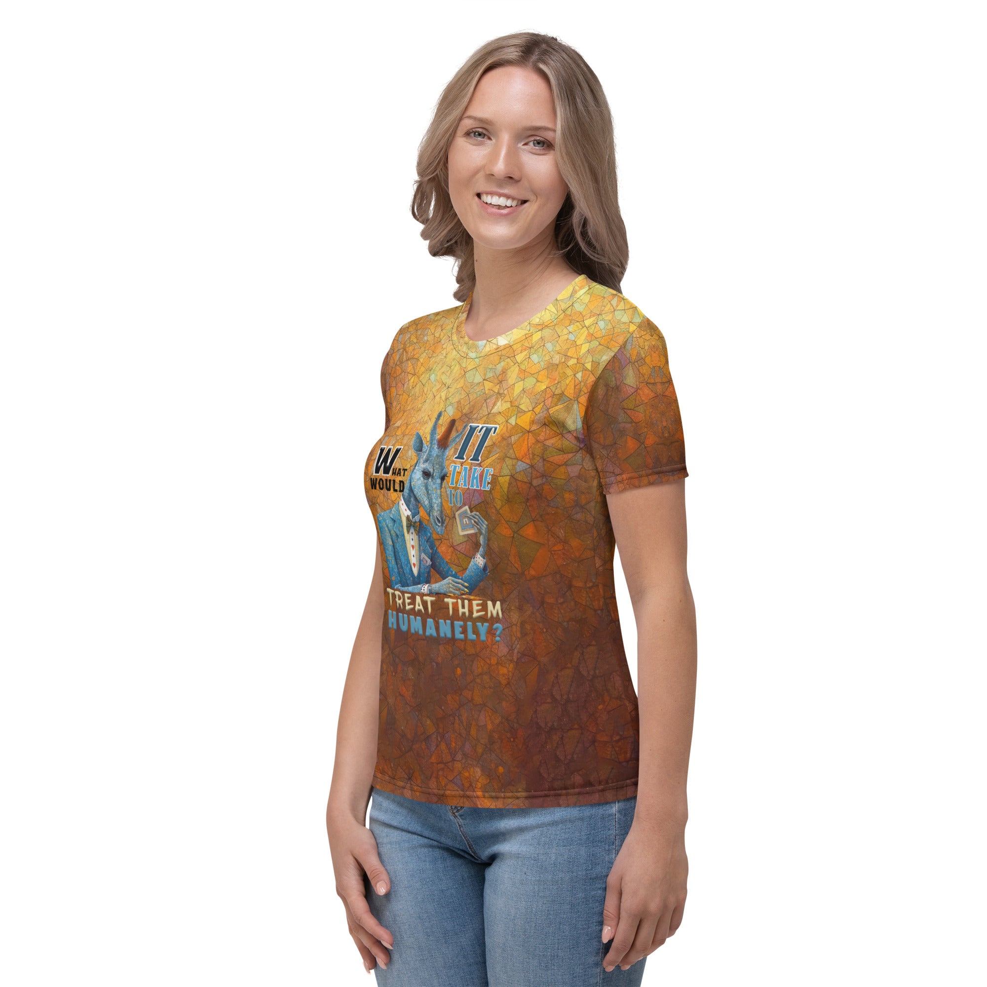 Back view of Elegant Owl Women's T-Shirt