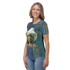 Ethereal Glow Beyond Style women's crew neck with radiant design.