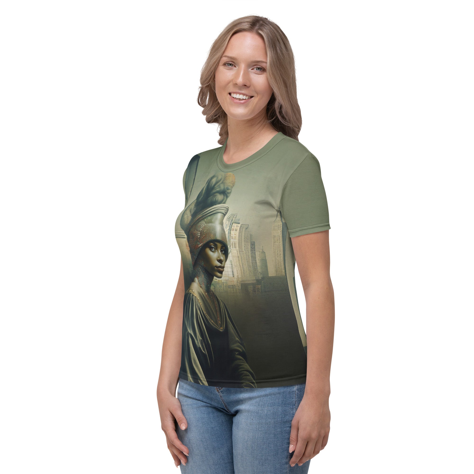 Comfortable Urban Serenity women's crew neck top.