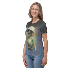 Stylish women's crew neck in Sunset Serenity colors.