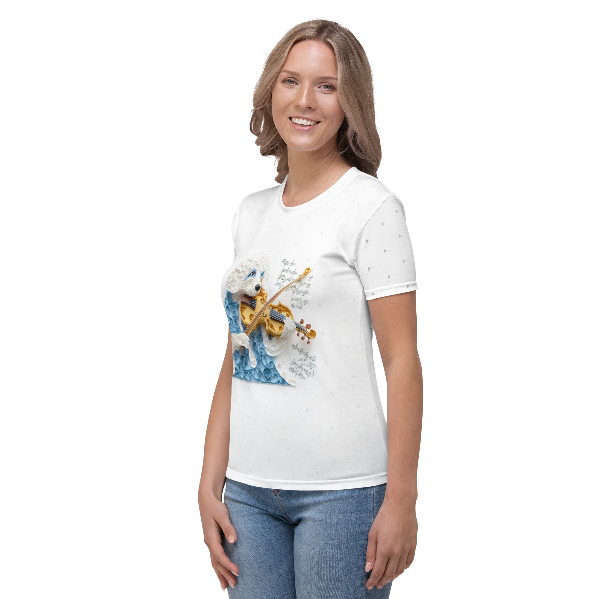Comfortable women's crew neck T-Shirt featuring willow design.