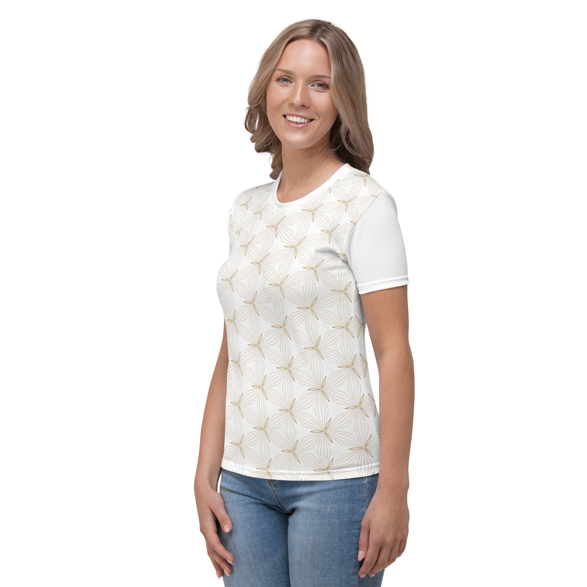 Ethnic Fusion crewneck tee for women styled for casual wear