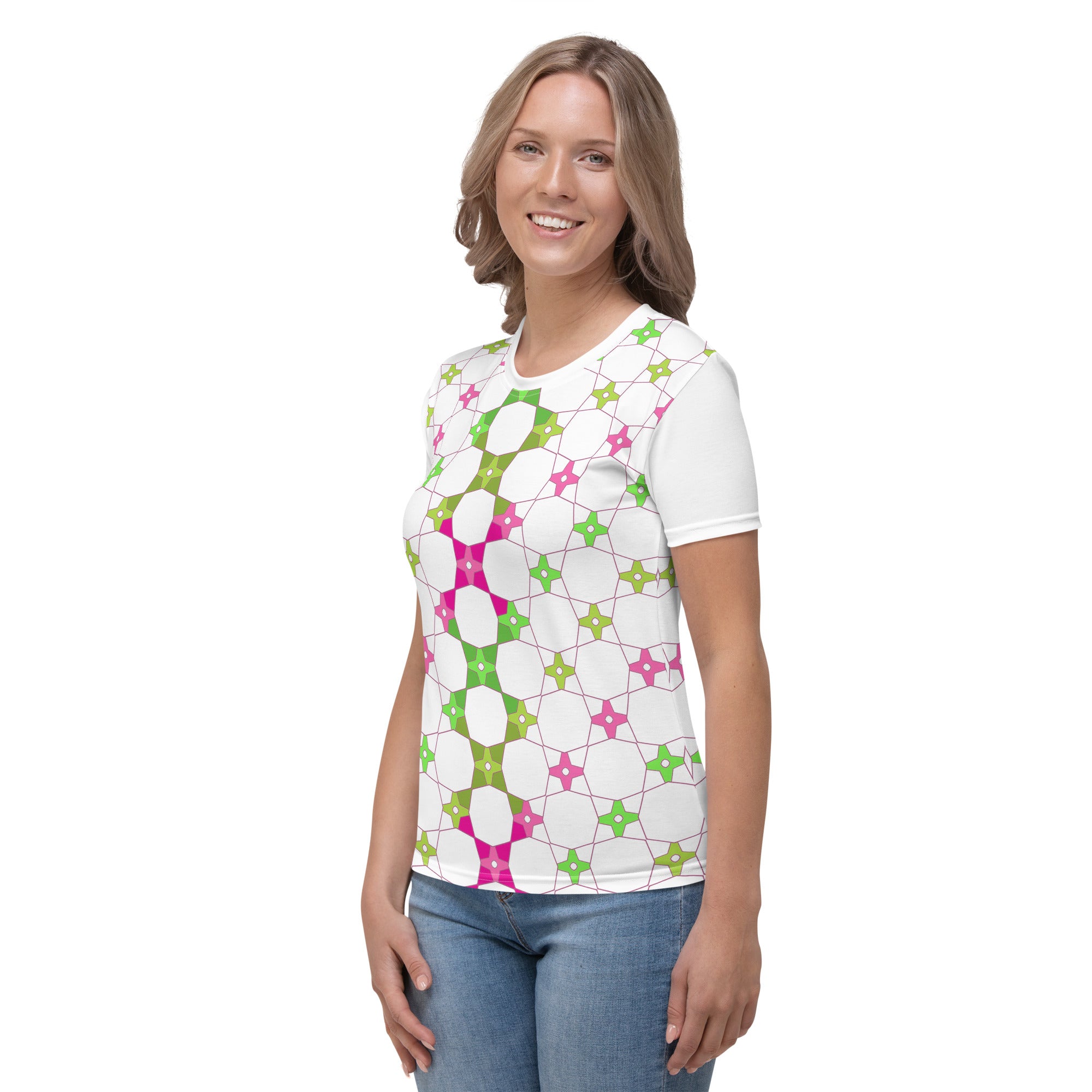 Ethereal Feathers pattern on Women's Tee