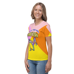 Asana Sunrise Women's Crew Neck T-Shirt – side profile.