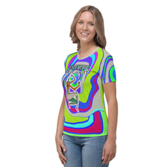 Front view of Lotus Peace Women's Crew Neck T-Shirt.