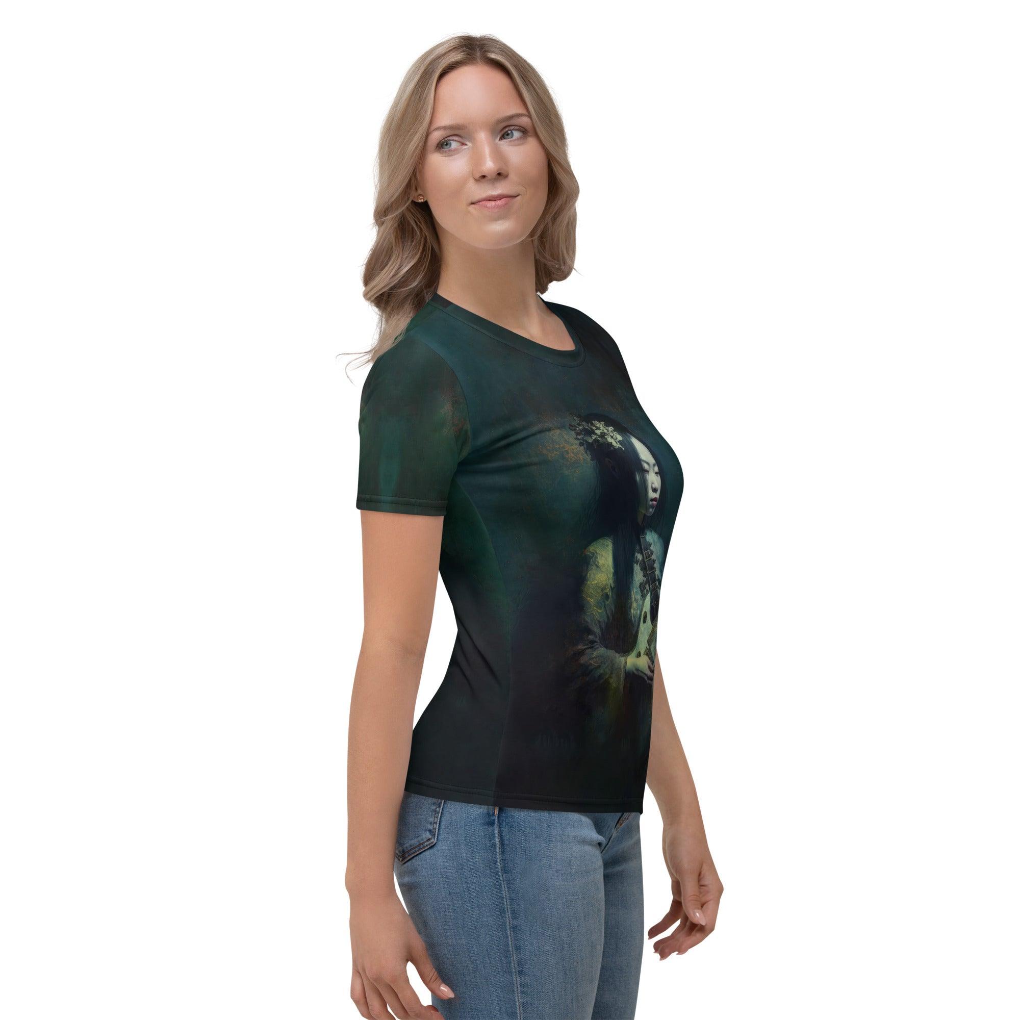 NS-809 t-shirt model wearing for a casual look