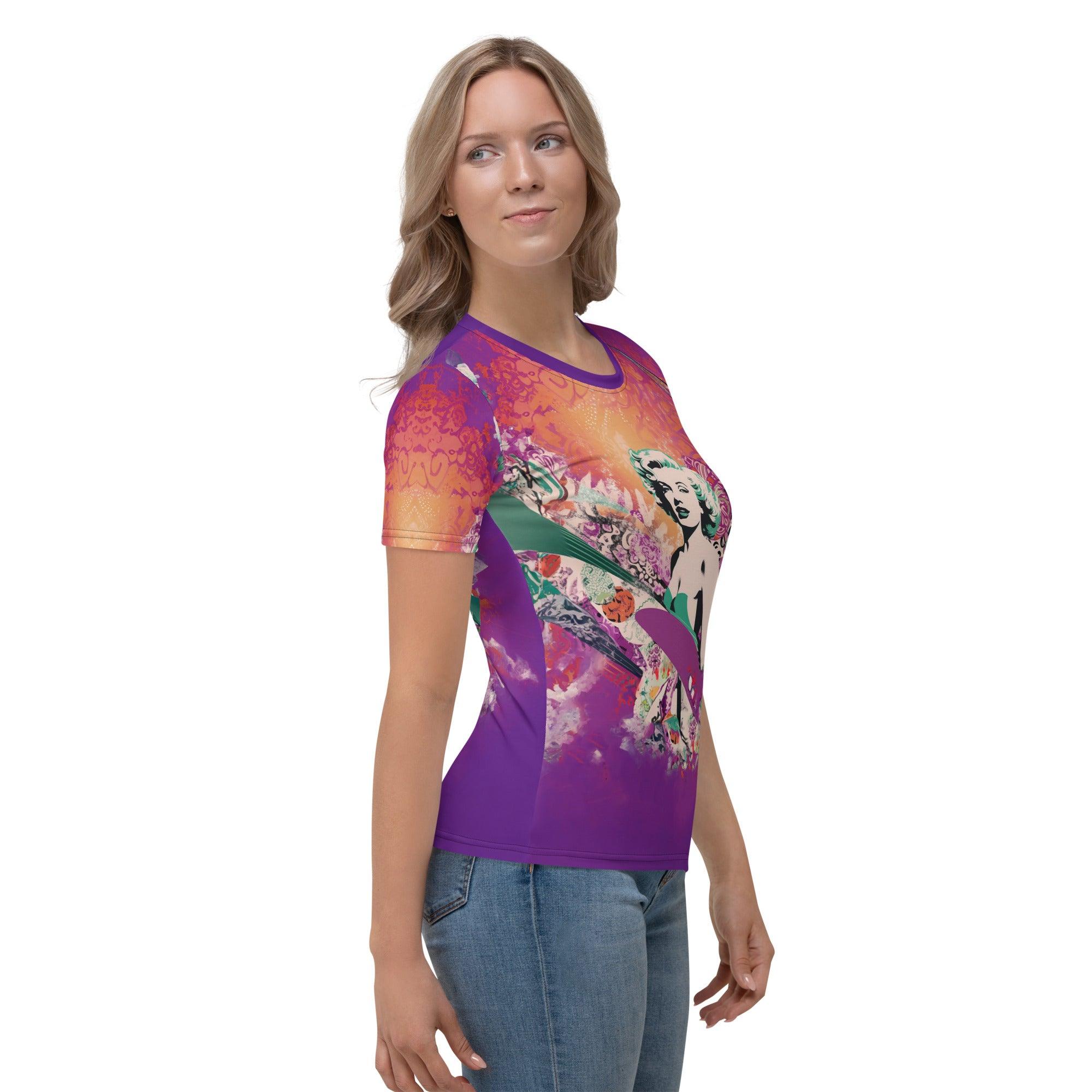 Chic design Surfing 5-02 Women's Tee, embodying the spirit of the surf