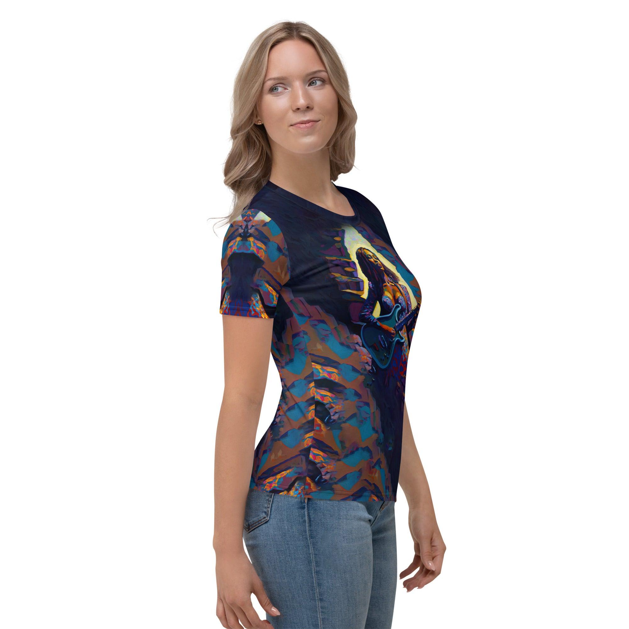 Elegant SurArt 127 T-shirt for Women, showcasing original artwork for the discerning fashionista.