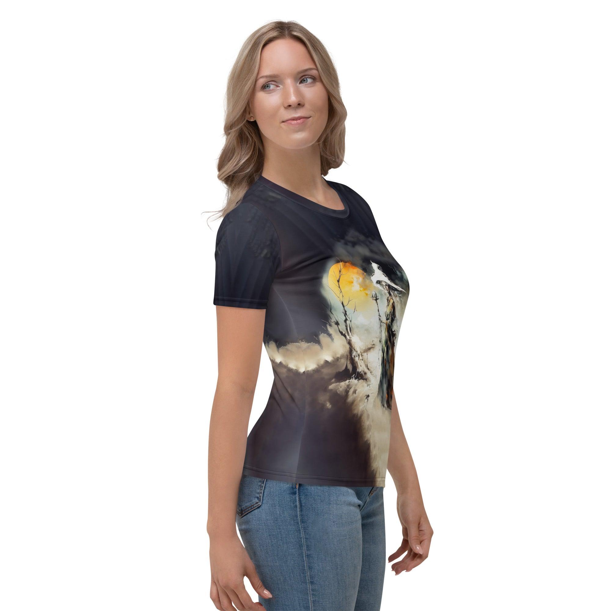 Fashion's spell is cast with the Bewitching Beauty t-shirt, blending bewitching elegance with Halloween spirit.