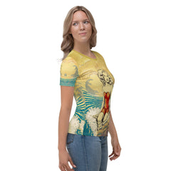 Wave Chaser All-Over Print Women's Crew Neck T-Shirt - Beyond T-shirts