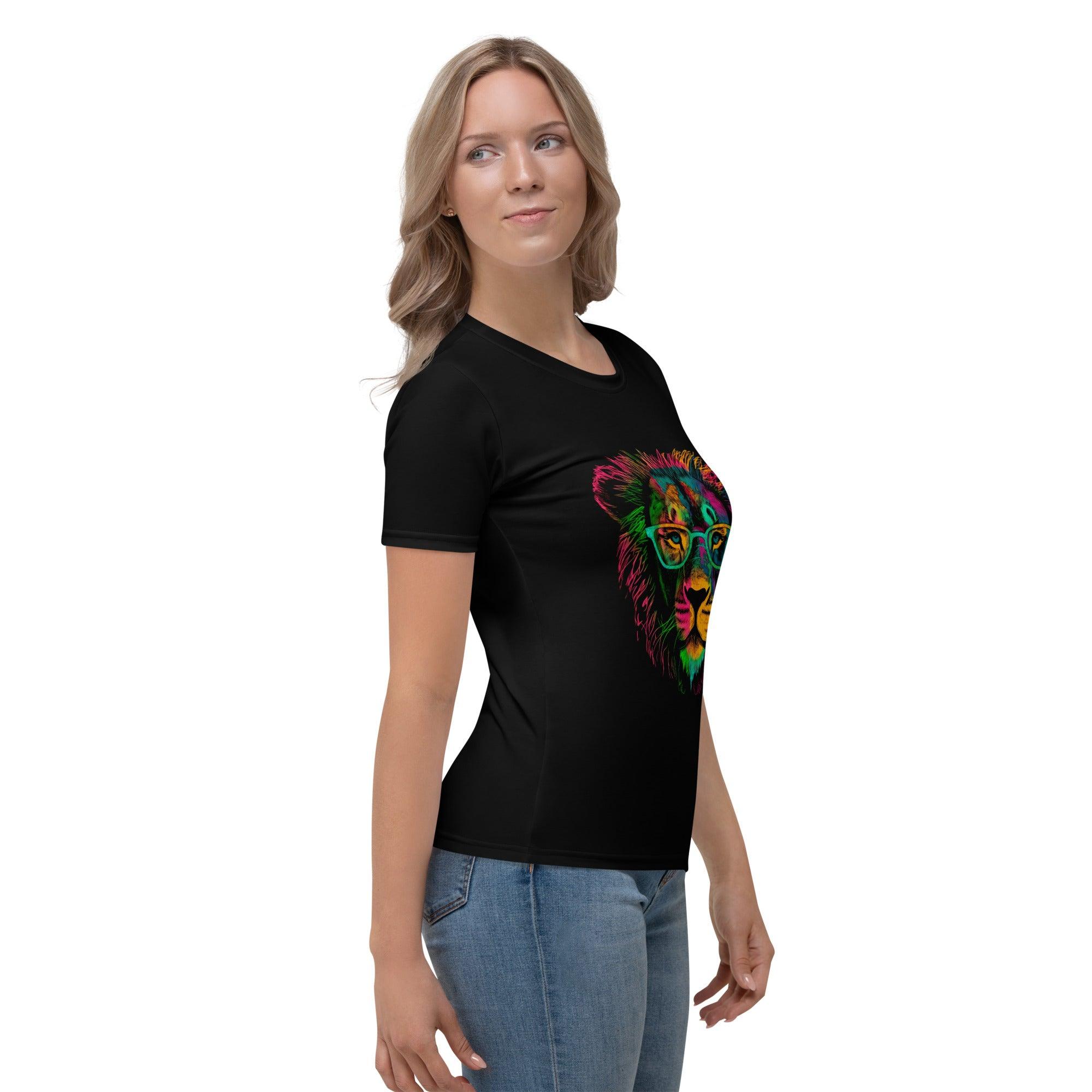 Lionhearted Spirit Women's Crew Neck Lion Tee - Beyond T-shirts