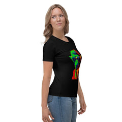 Playful Primate Women's Monkey Print Crew Neck Tee - Beyond T-shirts