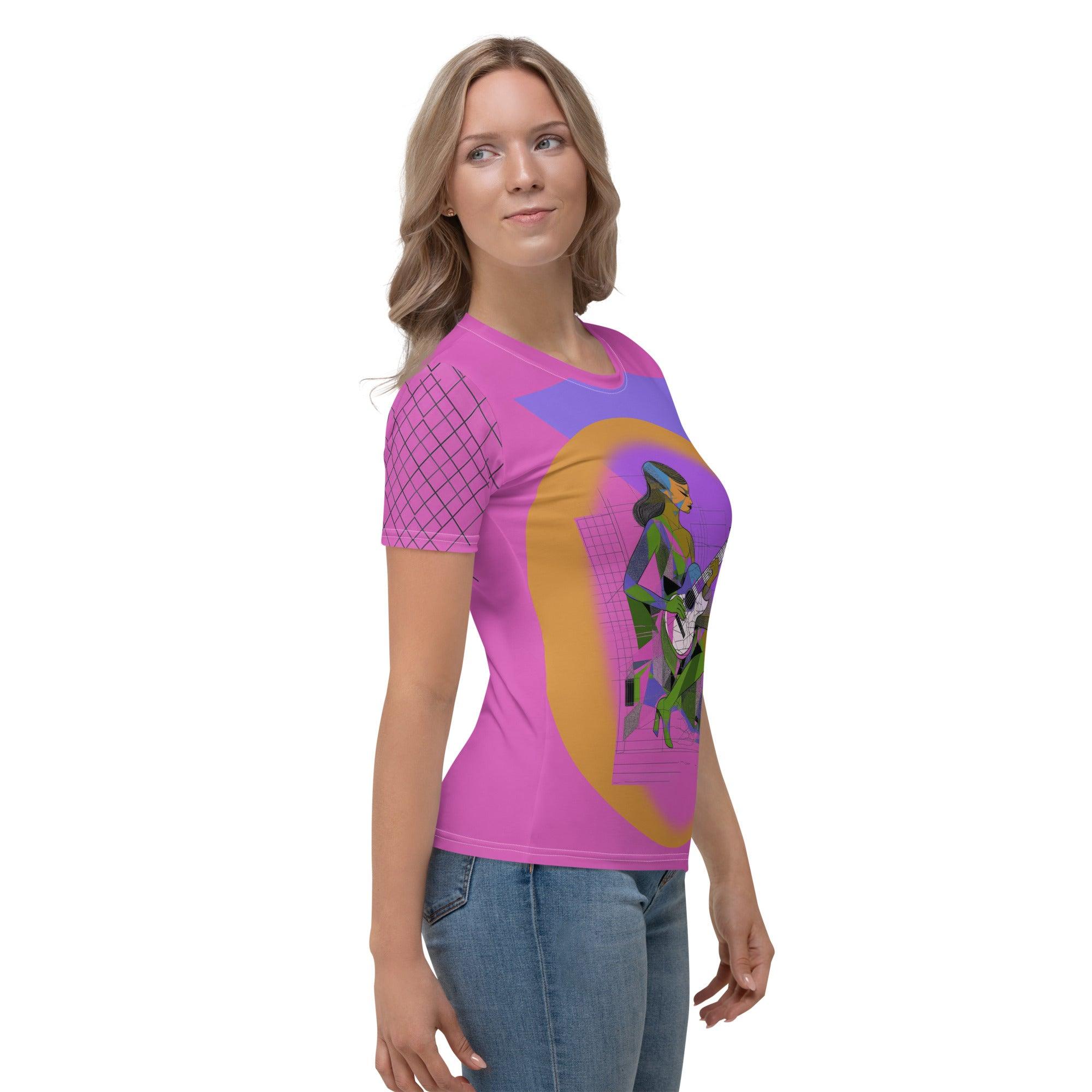 Couture Groove Women's All-Over Print Crew Neck T-Shirt - Beyond T-shirts