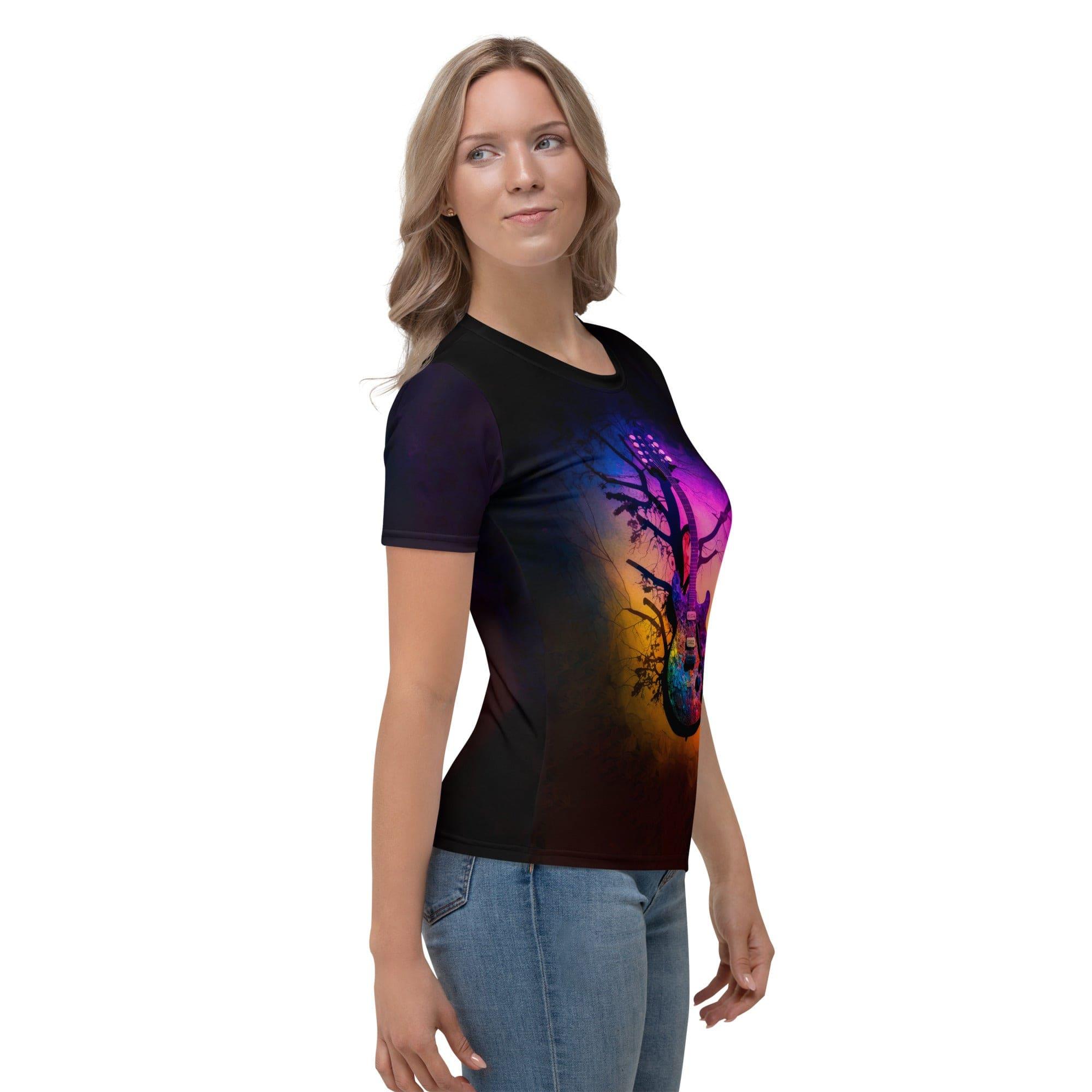 Melodic Elegance Women's Crew Neck T-Shirt - Music Inspired - Beyond T-shirts