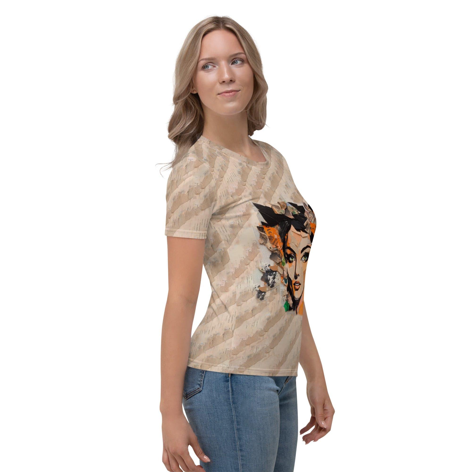 Electric Melodies Women's All-Over Print Crew Neck T-Shirt - Beyond T-shirts