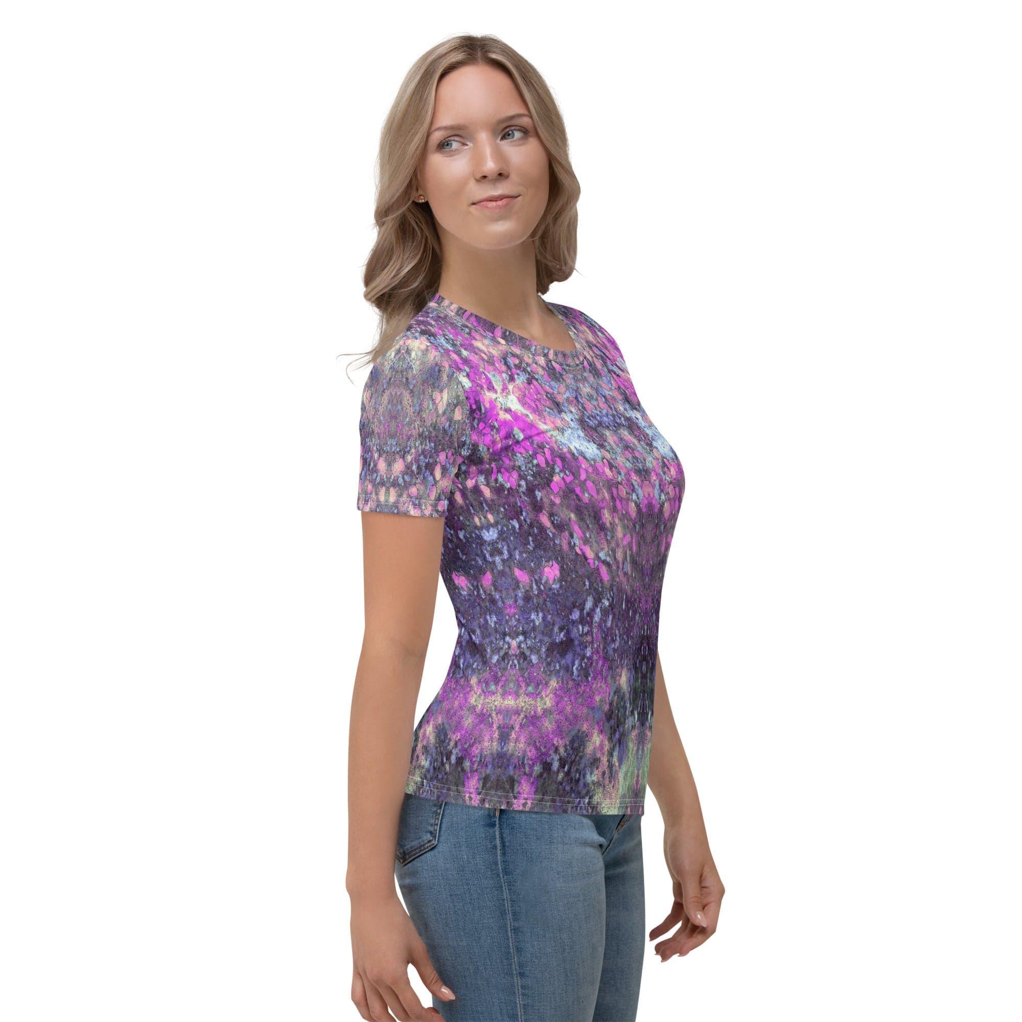 Floral Cascade Women's Crew Neck T-Shirt - Beyond T-shirts