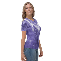 Earth's Symphony Women's All-Over Print Crew Neck Tee - Beyond T-shirts