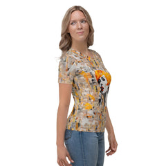 Melodic Reflections Women's All-Over Print Crew Neck T-Shirt - Beyond T-shirts