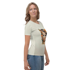 Melodic Canvas Women's All-Over Print Crew Neck T-Shirt - Beyond T-shirts