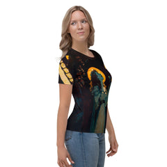 Electric Guitar Melody All-Over Print Women's Crew Neck T-Shirt - Beyond T-shirts