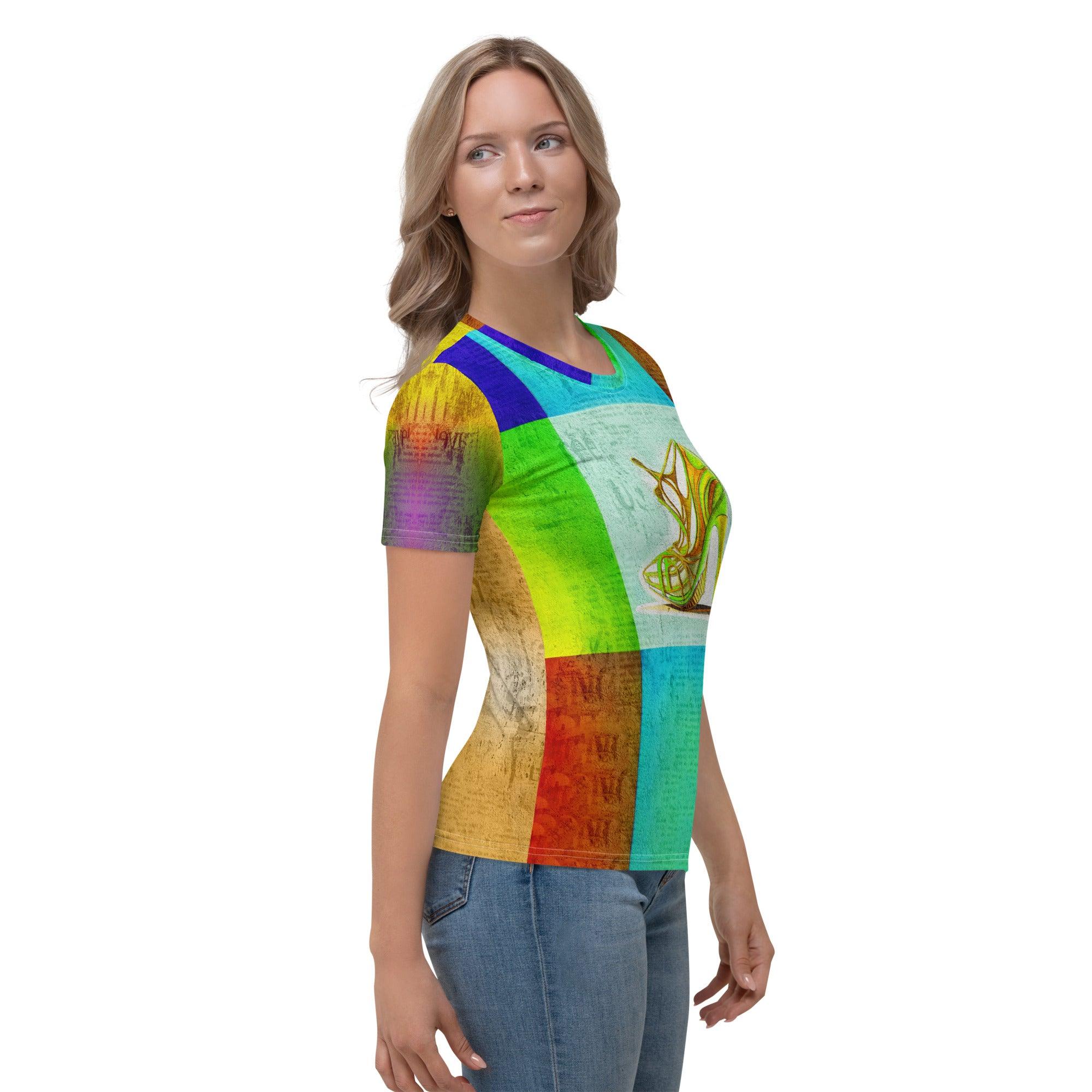 HoloGlide Futuristic Shoes Women's All-Over Print Tee - Beyond T-shirts