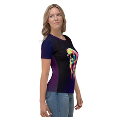 Abstract Artistry Women's All-Over Print Crew Neck T-Shirt - Beyond T-shirts