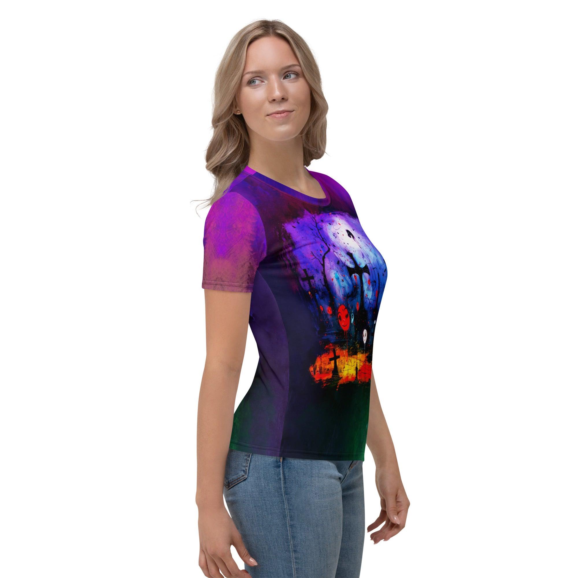 Zombie Zone Halloween Women's Crew Neck T-Shirt - Beyond T-shirts