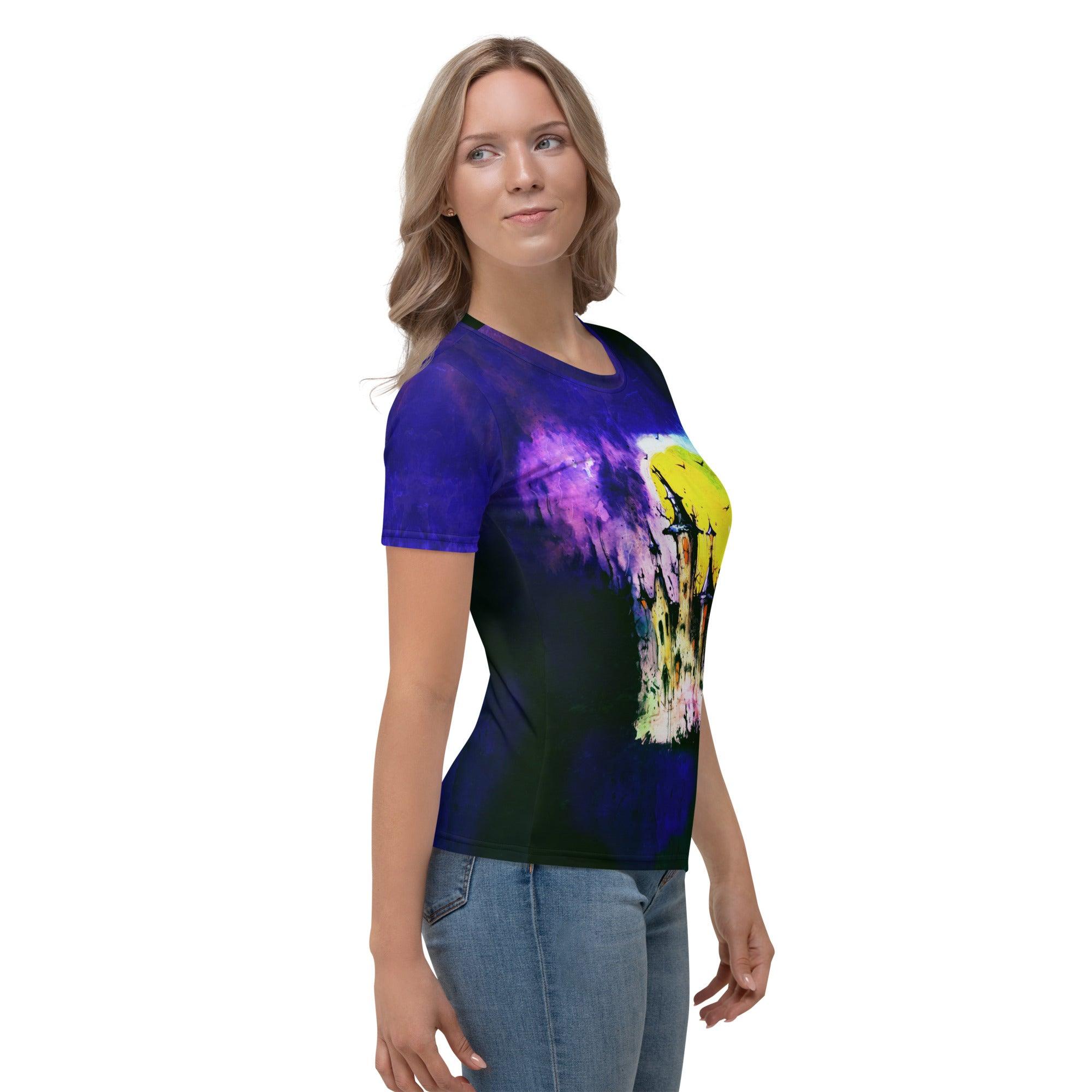 Frankenstein's Fun Halloween Women's Crew Neck T-Shirt - Beyond T-shirts