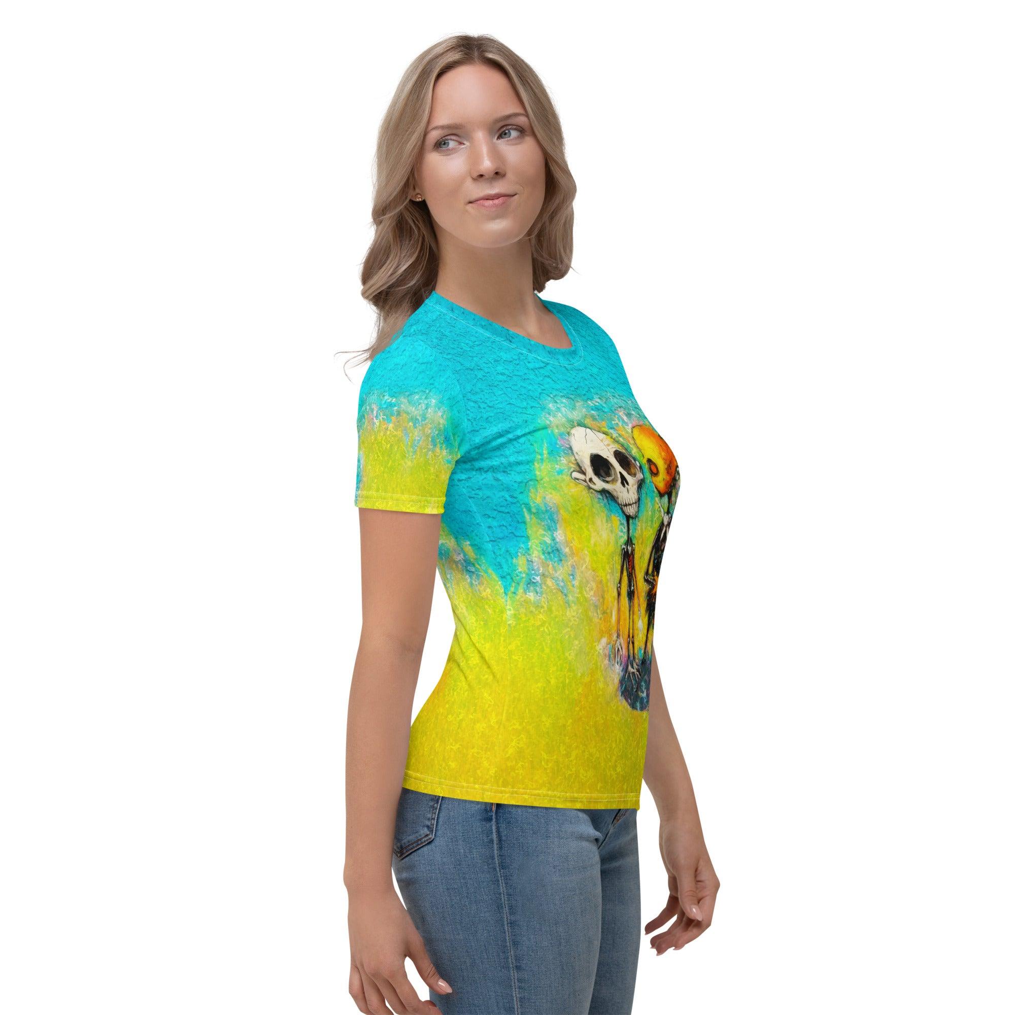 Zombie Zone Halloween Women's Crew Neck T-Shirt - Beyond T-shirts