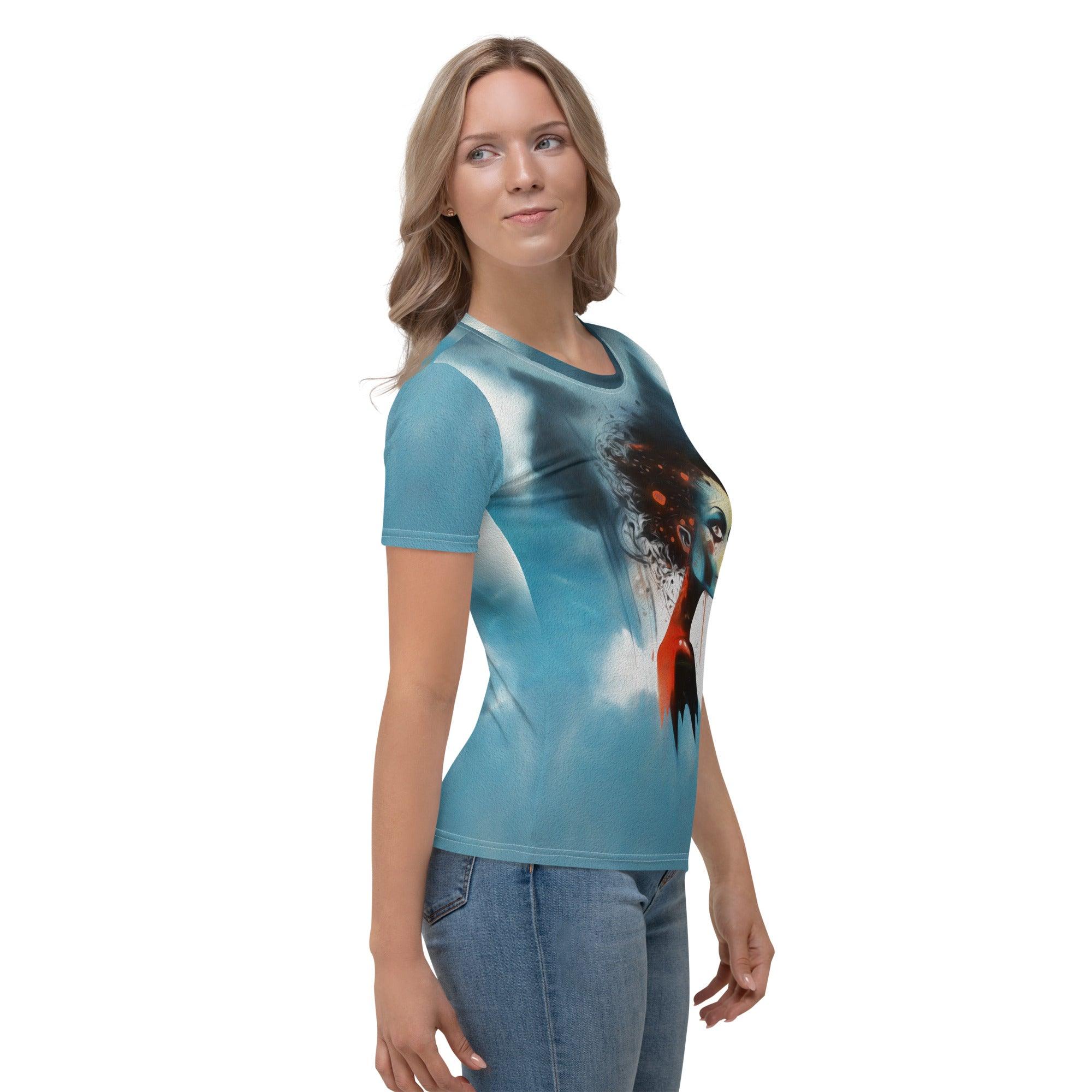 Jack-O'-Lantern Glow All-Over Print Women's Crew Neck T-Shirt - Beyond T-shirts