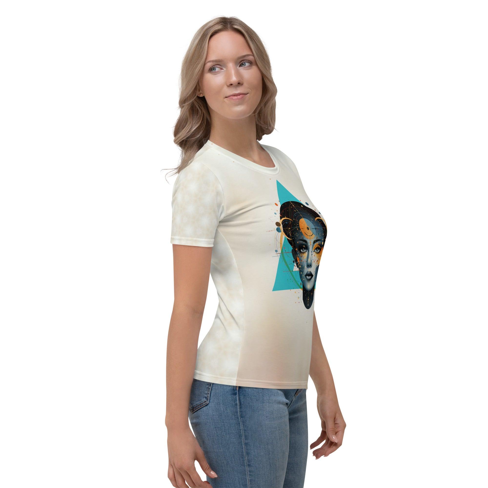 Harmony in Diversity: Abstract Women Painting Crew Neck - Beyond T-shirts