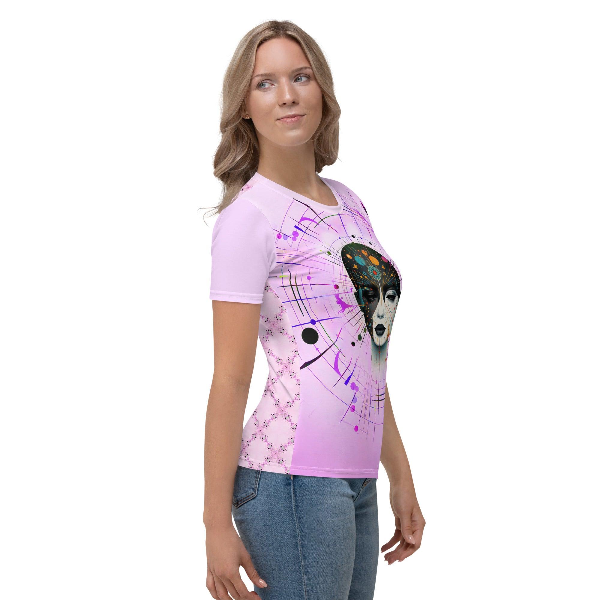 Feminine Energy in Abstract Beauty All-Over Women's Crew Neck - Beyond T-shirts