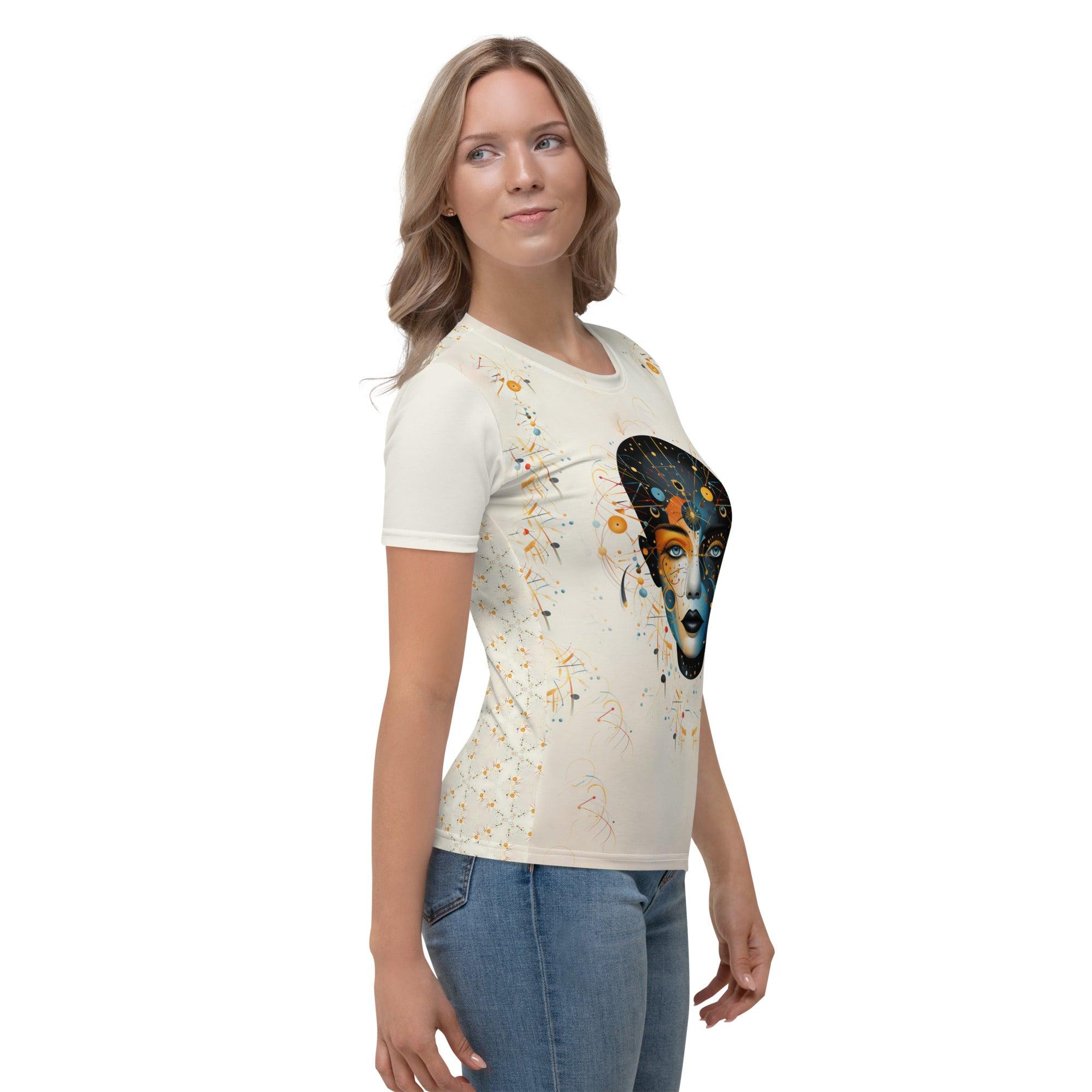 Abstract Portraits of All-Over Women's Crew Neck - Beyond T-shirts