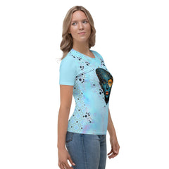 Empowering Expressions in Abstraction All-Over Women's Art Crew Neck - Beyond T-shirts