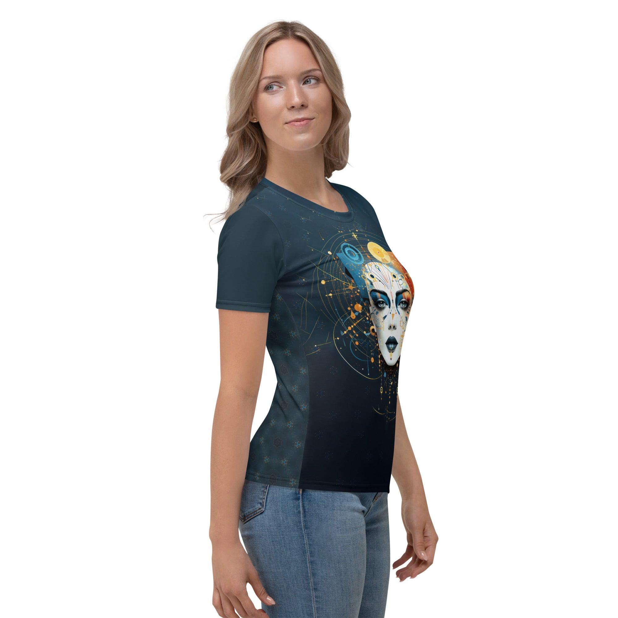 Abstract Visions of Femininity: Women's Crew Neck - Beyond T-shirts