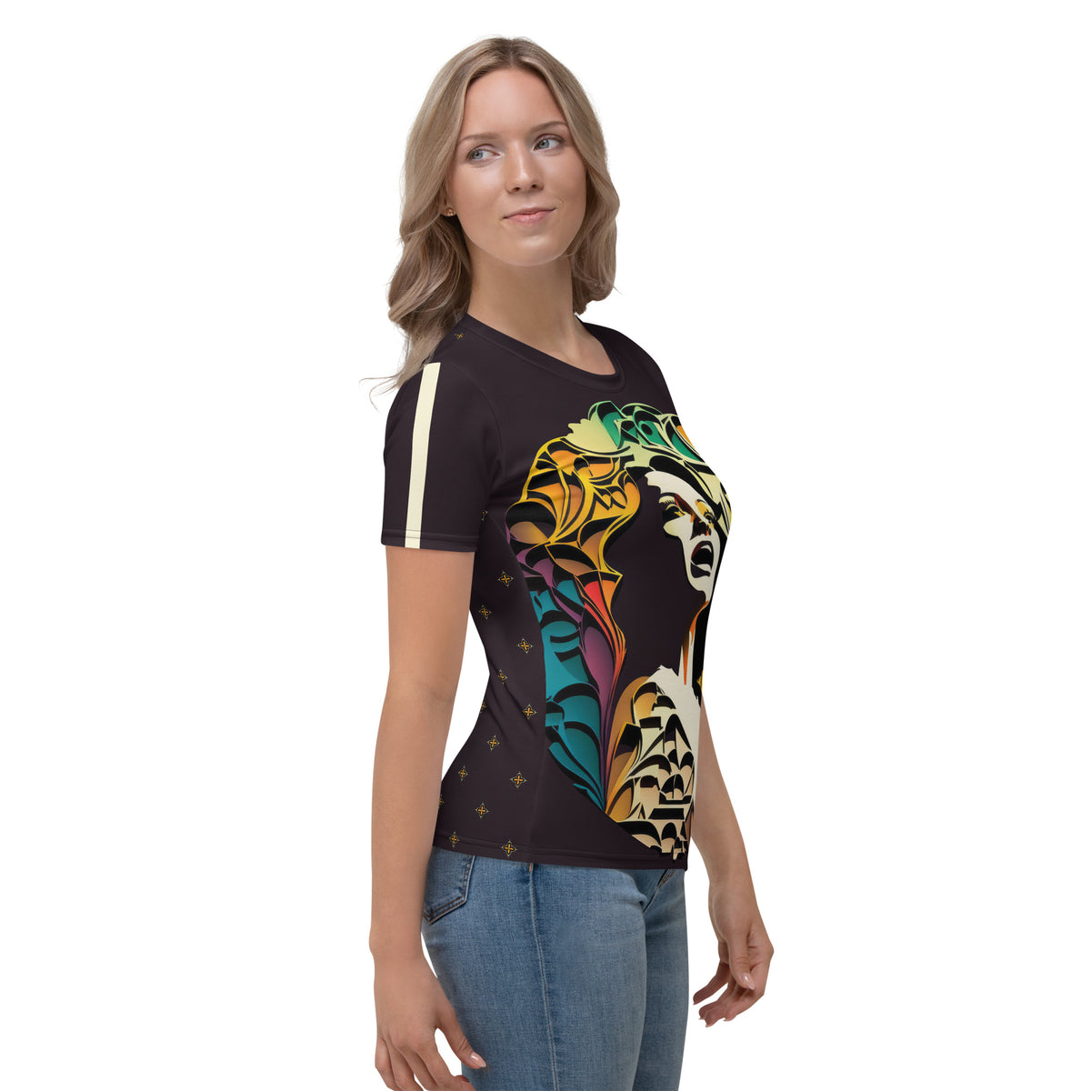 Singing Elegance All-Over Print Women's Crew Neck