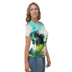 Coastal Paradise Landscape Women's Crew Neck T-Shirt