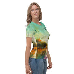 Mountain Majesty Landscape Women's Crew Neck T-Shirt