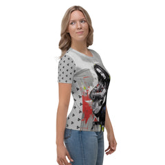 Elegant Abstraction All-Over Print Women's Crew Neck T-Shirt