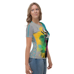 Sculpted Simplicity All-Over Print Women's Crew Neck T-Shirt