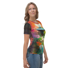 Snow-Covered Mountains Women's Crew Neck T-Shirt