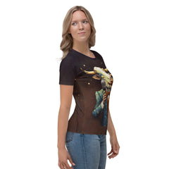 Moo-tiful Cow All-Over Print Women's Crew Neck T-Shirt