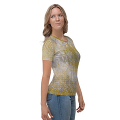 Waffle Weave Texture Women's Crewneck Tee