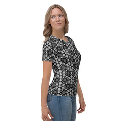 Floral Kaleidoscope Women's Crew Neck T-Shirt